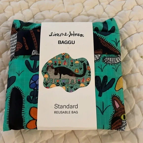 Baggu x Simone Johnson Cat Reusable Bag - Picture 2 of 4